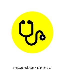 stethoscope vector icon design on white background