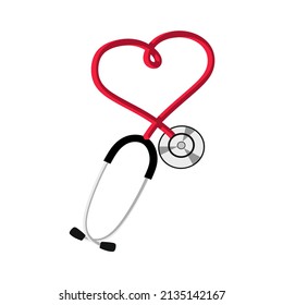 icono vectorial del estetoscopio. Diseño de una medicina realista estetoscopio 