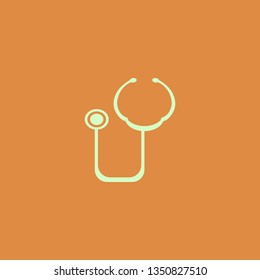 Stethoscope vector icon. flat design