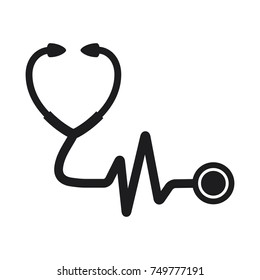 stethoscope vector icon, healthcare icon