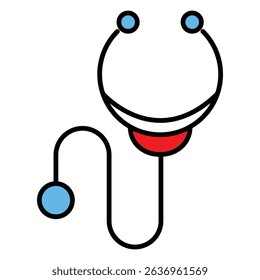 Stethoscope Vector Icon For Heart Health Monitoring
