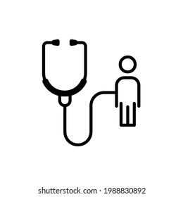Diseño de ilustración de icono de Stethoscope Vector