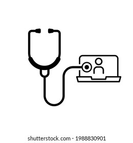 Diseño de ilustración de icono de Stethoscope Vector