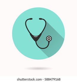 Stethoscope vector icon. Illustration isolated for graphic and web design.