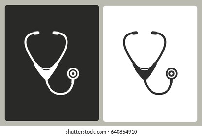 Stethoscope vector icon. Illustration isolated for graphic and web design.