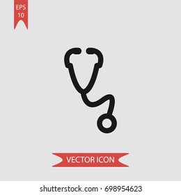 Stethoscope vector icon, illustration symbol