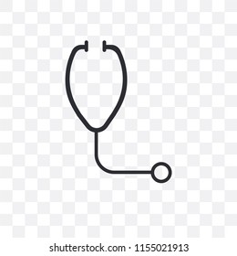 Stethoscope vector icon isolated on transparent background, Stethoscope logo concept