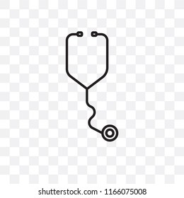 Stethoscope vector icon isolated on transparent background, Stethoscope logo concept
