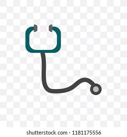 Stethoscope vector icon isolated on transparent background, Stethoscope logo concept