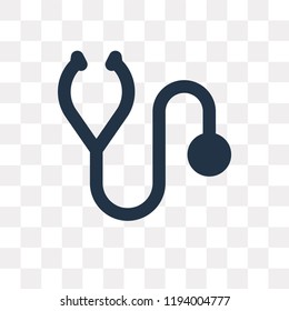 Stethoscope vector icon isolated on transparent background, Stethoscope transparency concept can be used web and mobile