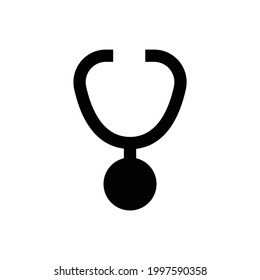 Stethoscope vector icon, isolated on white background