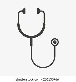Stethoscope vector icon isolated on white background.