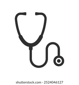 Stethoscope vector icon isolated on white background. 