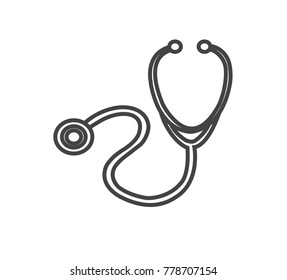 Stethoscope vector icon isolated on white background