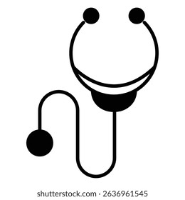 Stethoscope Vector Icon For Medical Diagnosis And Checkup