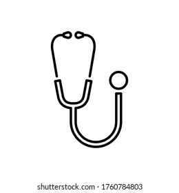 Stethoscope vector icon. Medical doctors tool. 