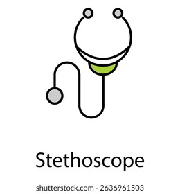 Stethoscope Vector Icon For Medical Health Professionals