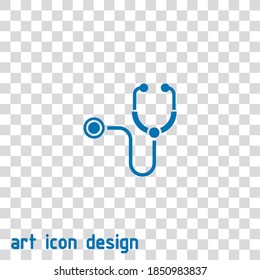 stethoscope vector icon on an abstract background