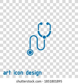 stethoscope vector icon on an abstract background