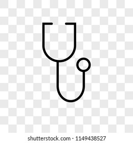 Stethoscope vector icon on transparent background, Stethoscope icon
