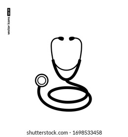 Stethoscope - vector icon on white background. Symbol for web, infographics, print design and mobile UX/UI kit. Vector illustration, EPS10.