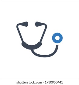 Stethoscope vector icon on white background