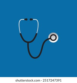 Stethoscope vector icon is perfect for use in medical, healthcare, or educational designs. The clean lines and minimalist design make it ideal for logos, presentations, websites, or any project
