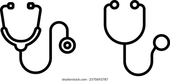 "Stethoscope Vector Icon Set: Medical and Health Designs for Healthcare Projects"