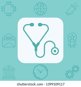 Stethoscope vector icon sign symbol