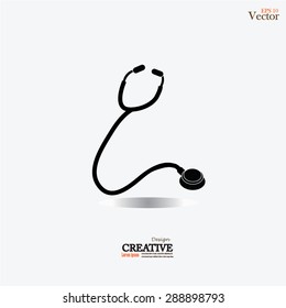 stethoscope vector icon. Stethoscope.vector illustration.