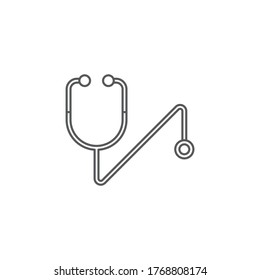 Stethoscope vector icon symbol medical equipment isolated on white background