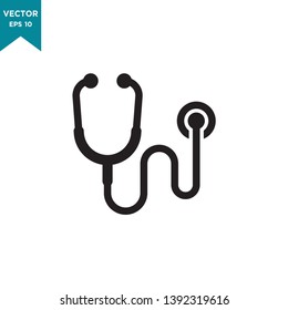 stethoscope vector icon in trendy flat design 