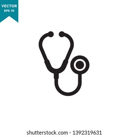 stethoscope vector icon in trendy flat design 