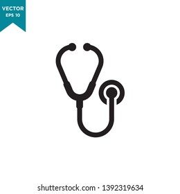 stethoscope vector icon in trendy flat design 