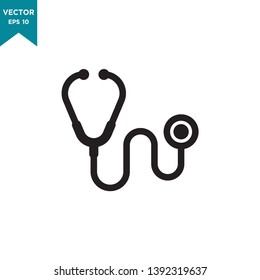 stethoscope vector icon in trendy flat design 
