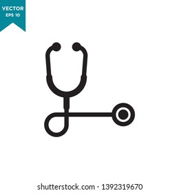 stethoscope vector icon in trendy flat design 