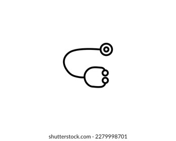 stethoscope vector icon in trendy flat design. stethoscope isolated on white background. Vector illustration with medical tool. Symbol concept of prostate cancer awareness month.