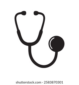 stethoscope vector icon in trendy flat design , stethoscope icon , medical and healthcare icon .