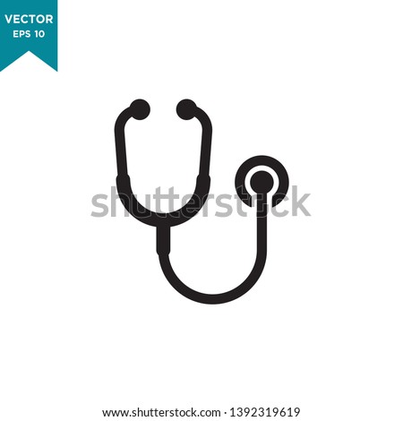 stethoscope vector icon in trendy flat design 