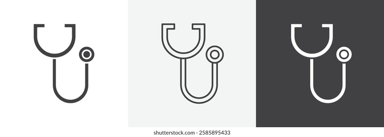 Stethoscope vector icons collection graphic designs for ui designs