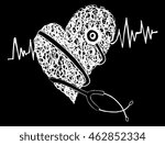 stethoscope vector illustration doodle