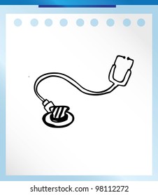  stethoscope  vector illustration doodle