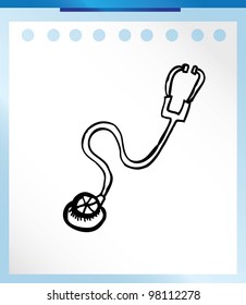  stethoscope  vector illustration doodle