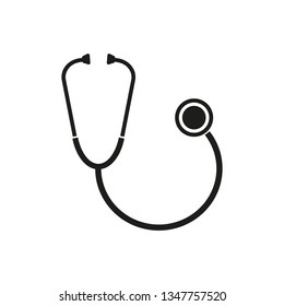 Stethoscope vector illustration. Flat design icon. Isolated.