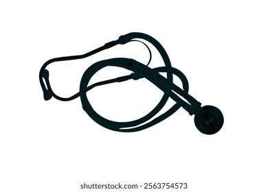 Stethoscope Vector Illustration for Healthcare Design. Medicine and healthcare, cardiology, pharmacy, drugstore, Pulse, Heart Health, Nurse, doctor instrument and medical education.