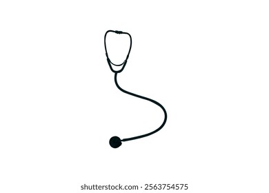 Stethoscope Vector Illustration for Healthcare Design. Medicine and healthcare, cardiology, pharmacy, drugstore, Pulse, Heart Health, Nurse, doctor instrument and medical education.