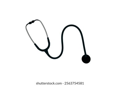 Stethoscope Vector Illustration for Healthcare Design. Medicine and healthcare, cardiology, pharmacy, drugstore, Pulse, Heart Health, Nurse, doctor instrument and medical education.