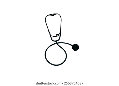 Stethoscope Vector Illustration for Healthcare Design. Medicine and healthcare, cardiology, pharmacy, drugstore, Pulse, Heart Health, Nurse, doctor instrument and medical education.