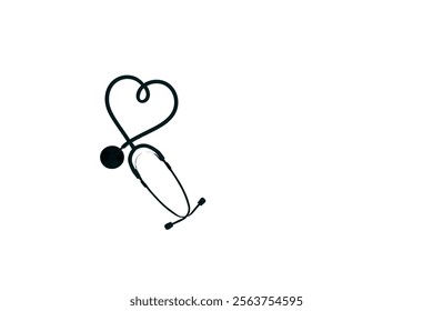 Stethoscope Vector Illustration for Healthcare Design. Medicine and healthcare, cardiology, pharmacy, drugstore, Pulse, Heart Health, Nurse, doctor instrument and medical education.