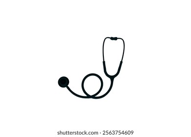 Stethoscope Vector Illustration for Healthcare Design. Medicine and healthcare, cardiology, pharmacy, drugstore, Pulse, Heart Health, Nurse, doctor instrument and medical education.